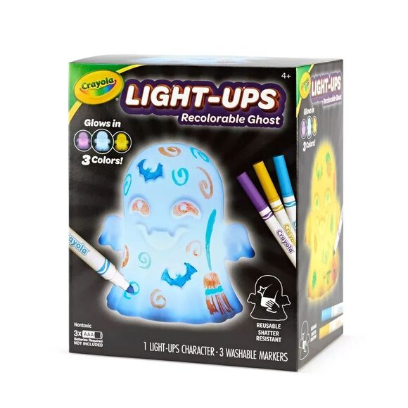 Crayola Light Up Ghost Recolorable Kit with Washable Markers Age 4+ - Picture 3 of 7